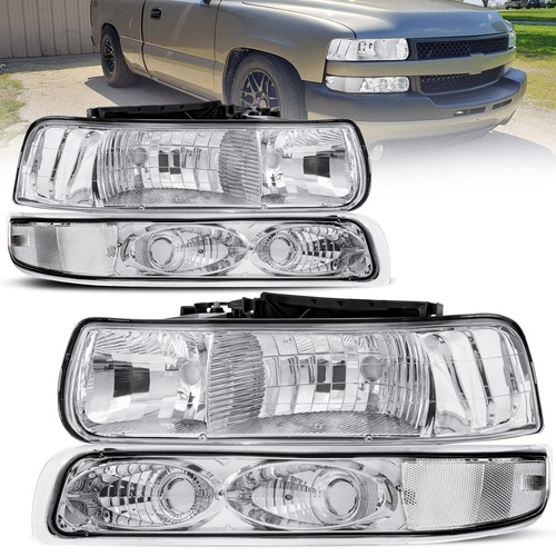 Chrome headlights bumper - 2x,