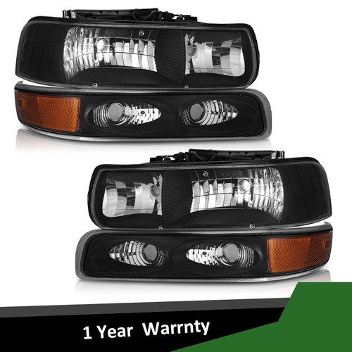 Pair headlights black - pair,